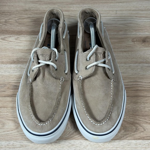 Sperry Top-Sider Boat Shoes Mens Size 12 Tan 2-Eye Deck Bahama Style Casual - Picture 3 of 10